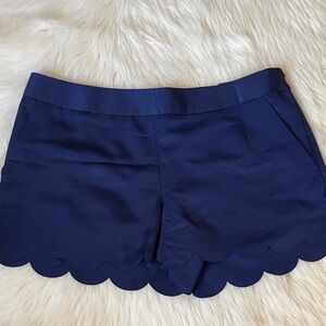 Express Navy Blue Scalloped Women Shorts